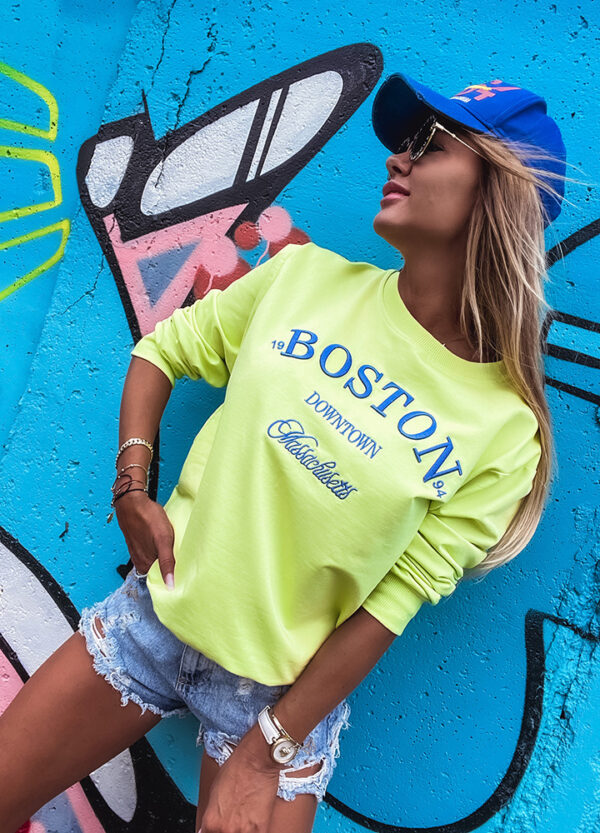 BLUZA DRESOWA BOSTON LIME-610148