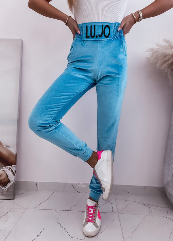 WELUROWE LEGGINSY BLUE-607047