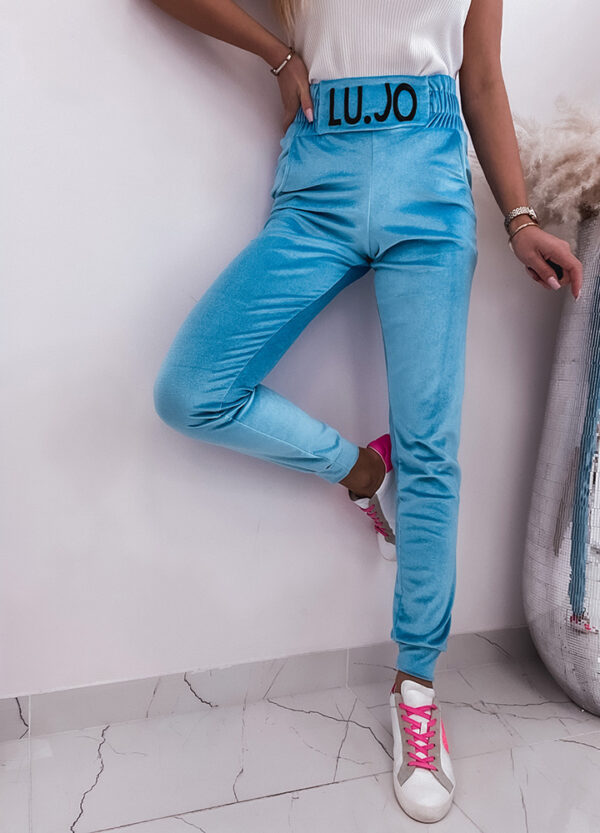 WELUROWE LEGGINSY BLUE-607049