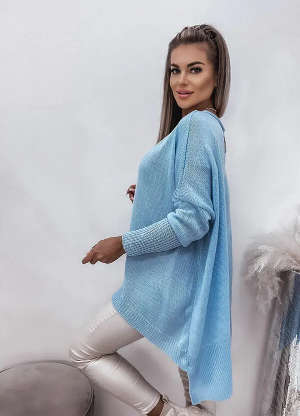 MY LUXE/ OVERSIZOWY SWETER BABY BLUE-611162