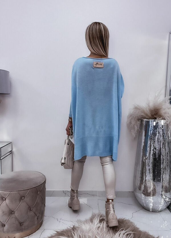 MY LUXE/ OVERSIZOWY SWETER BABY BLUE-611166