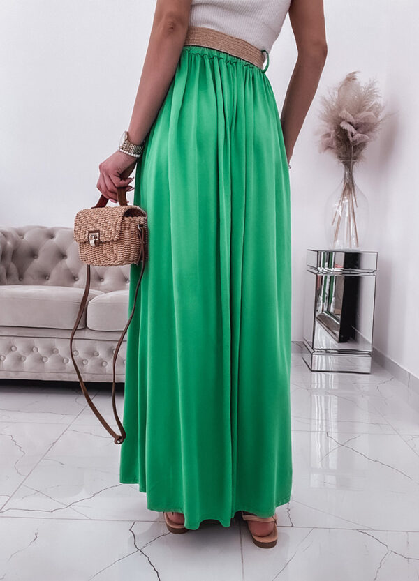 SPÓDNICA MAXI GREEN-613606