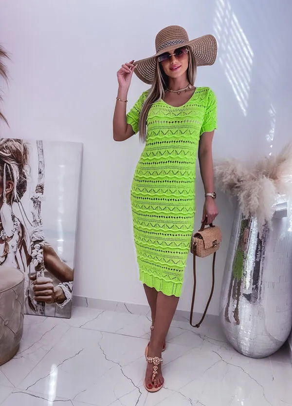 AŻUROWA SUKIENKA BOHO MIDI-622529