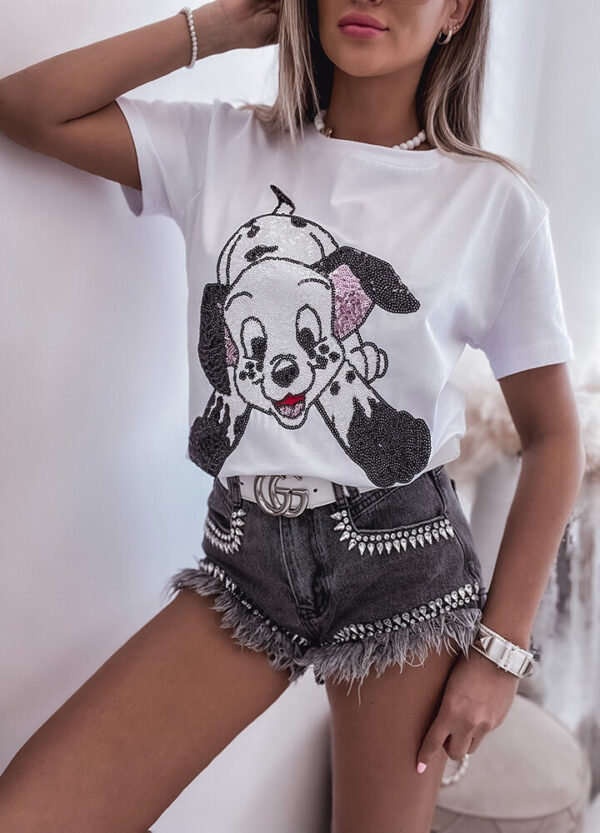 T-SHIRT Z CEKINAMI DALMATIAN-620592