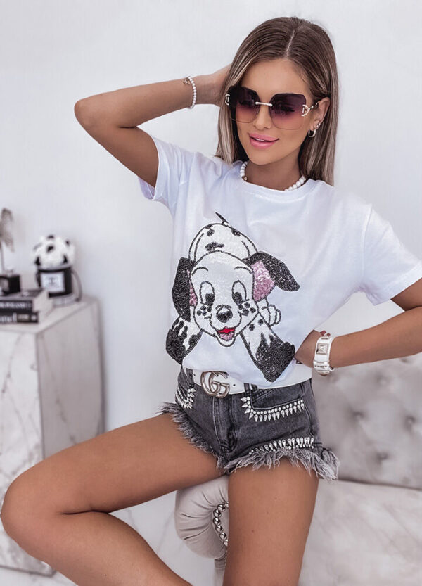 T-SHIRT Z CEKINAMI DALMATIAN-620597