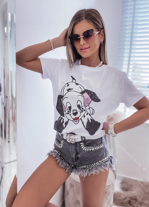 T-SHIRT Z CEKINAMI DALMATIAN-620598