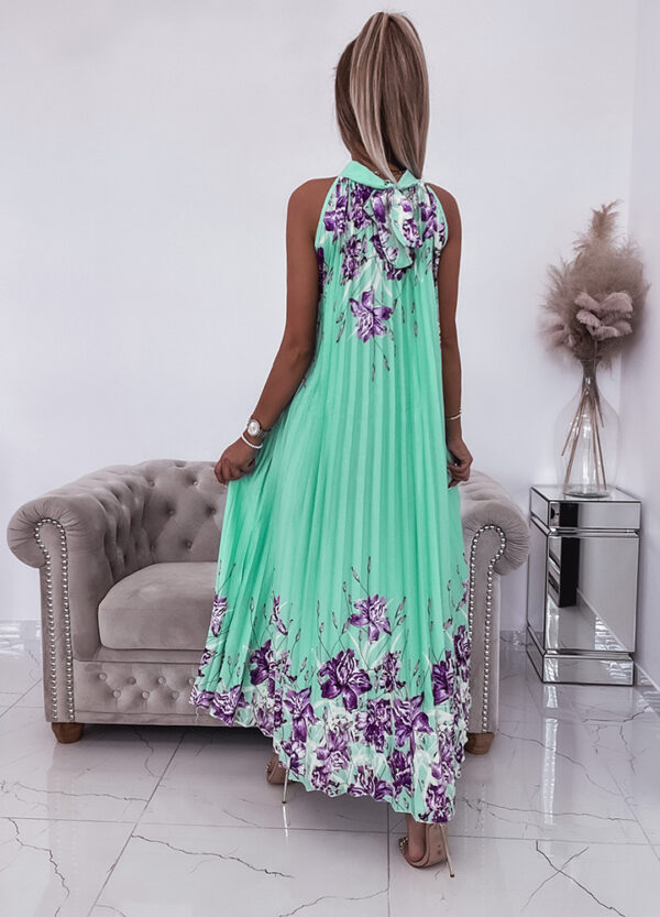 PLISOWANA SUKIENKA MAXI FLOWERS-627814