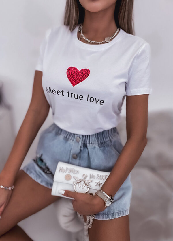 T-SHIRT Z NADRUKIEM TRUE LOVE-623355