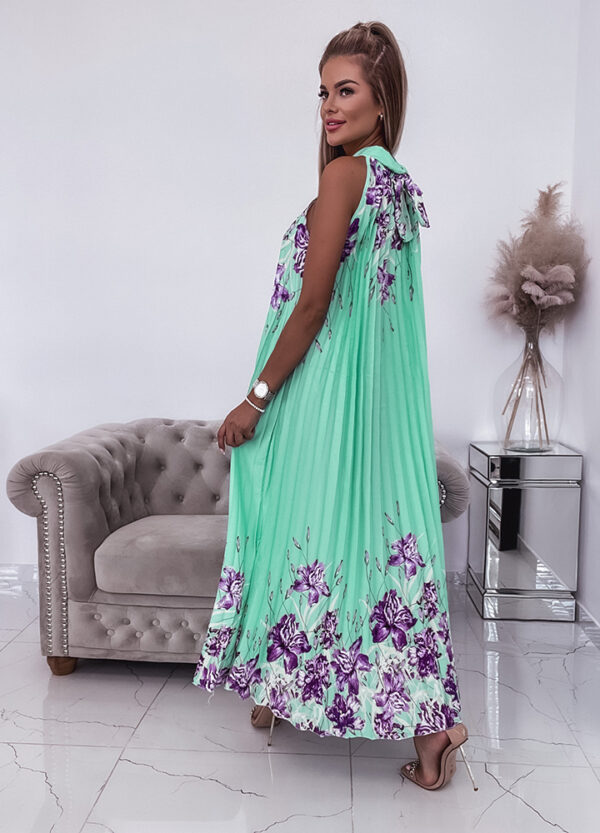 PLISOWANA SUKIENKA MAXI FLOWERS-627820