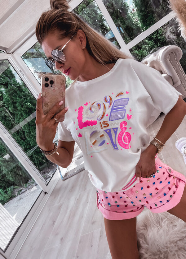 T-SHIRT Z NADRUKIEM LOVE-623266