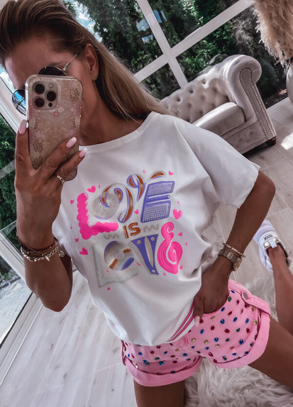 T-SHIRT Z NADRUKIEM LOVE-623267