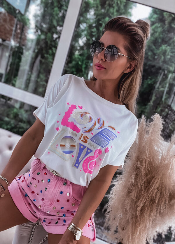 T-SHIRT Z NADRUKIEM LOVE-623269