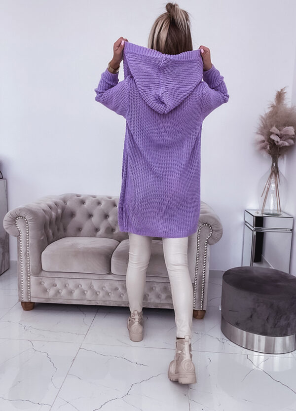 PLECIONY SWETER / KARDIGAN PURPLE-632789