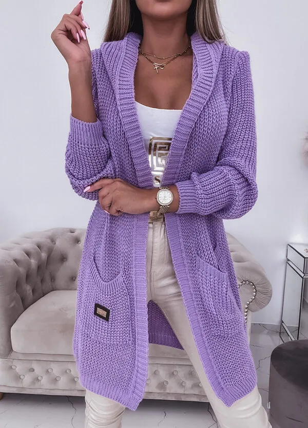 PLECIONY SWETER / KARDIGAN PURPLE-632787