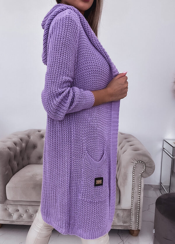 PLECIONY SWETER / KARDIGAN PURPLE-632790