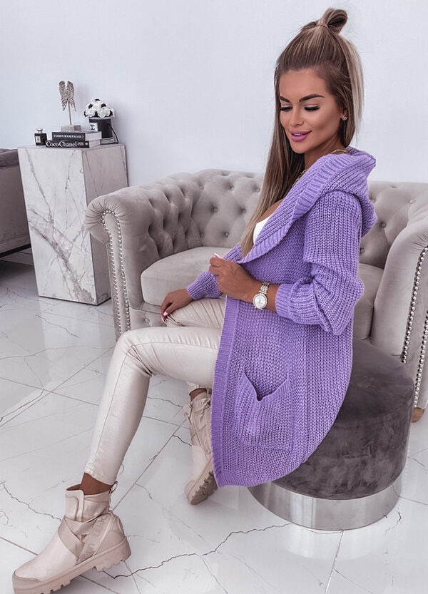 PLECIONY SWETER / KARDIGAN PURPLE-632795