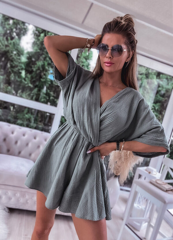 BAWEŁNIANY KOMBINEZON KHAKI-633580