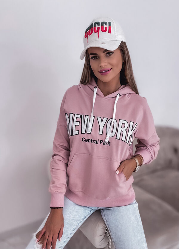 BAWEŁNIANA BLUZA Z KAPTUREM NEW YORK-642799