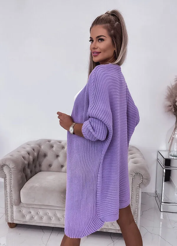 SWETER / KARDIGAN HEATHER / Z DOMIESZKĄ WEŁNY-643431