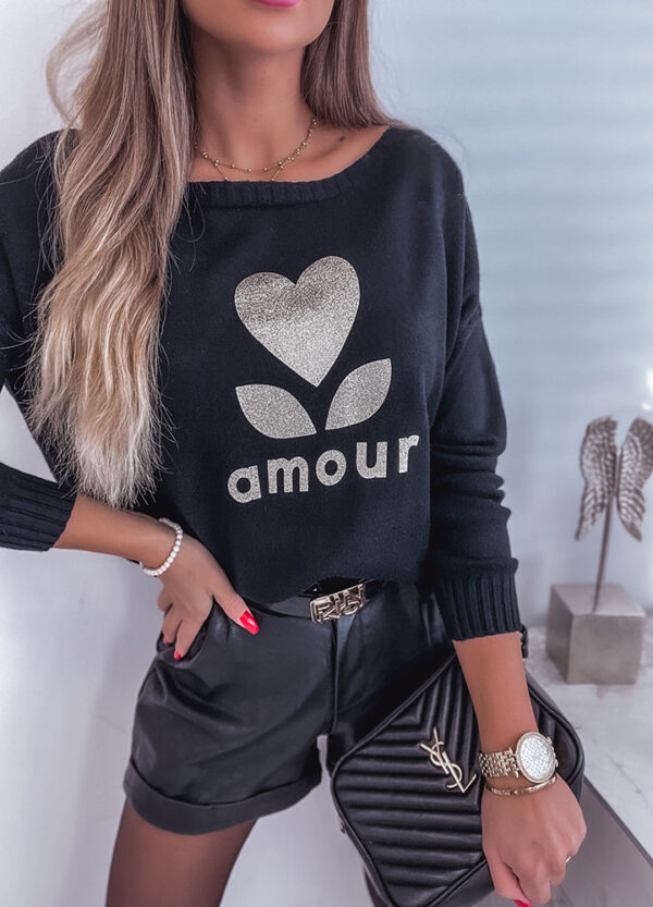 SWETER AMOUR BLACK-649240