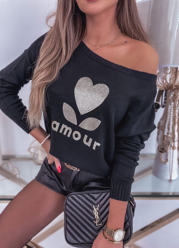 SWETER AMOUR BLACK-649243