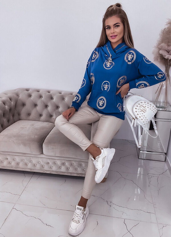 BAWEŁNIANA BLUZA Z NADRUKIEM CHABER-648164