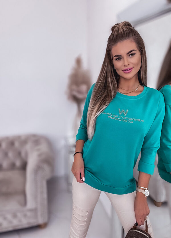 BAWEŁNIANA BLUZA LAZUR-646208