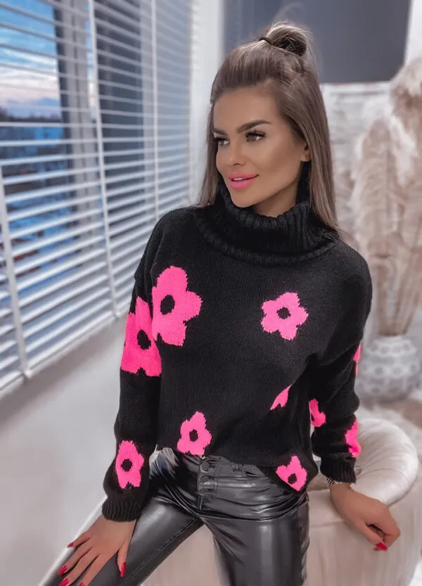 SWETER Z MOHREM FLOWERS-653178