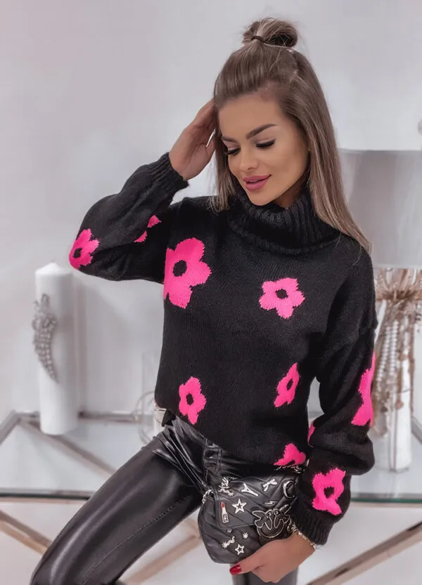 SWETER Z MOHREM FLOWERS-653181