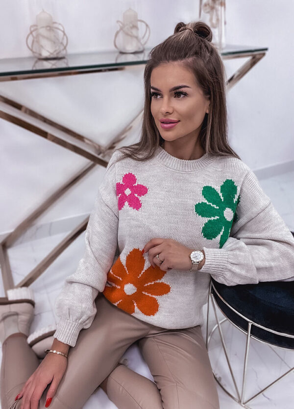 SWETER W KWIATY FLOWER-654519