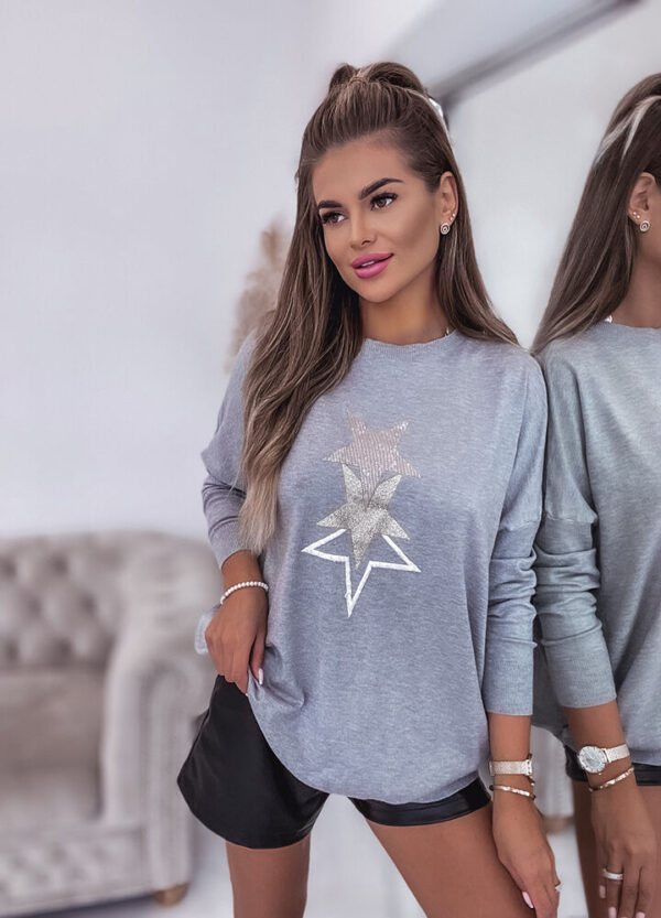 SWETER STAR GRAY-652312