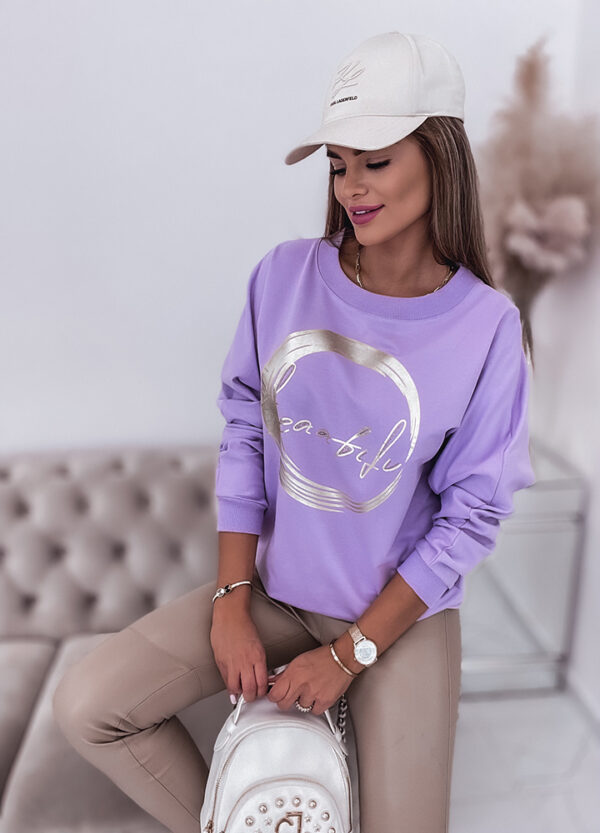 BLUZA Z NADRUKIEM VIOLET-657065