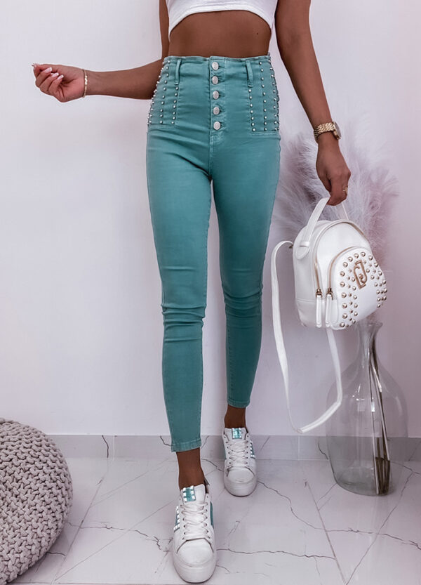 SPODNIE JEANSOWE SKINNY LAZUR-0