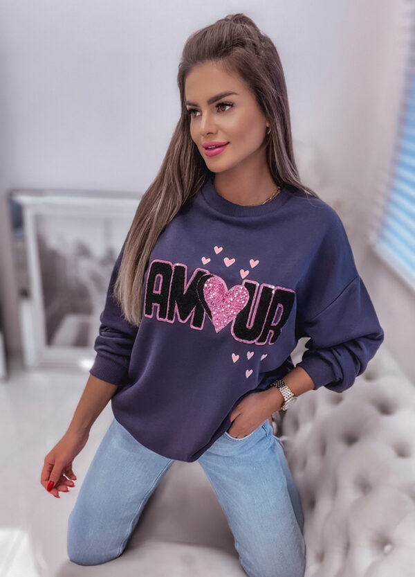 BLUZA DRESOWA Z CEKINAMI AMOUR-0