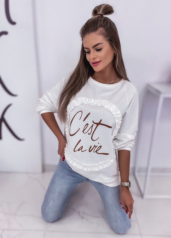 BLUZA Z NADRUKIEM CREAME-662530