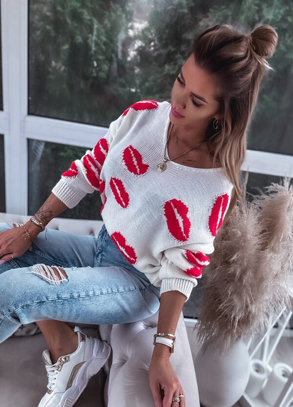 SWETER Z NADRUKIEM LIPS-662662