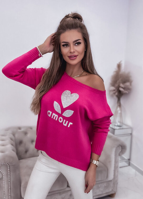 SWETEREK Z NADRUKIEM AMOUR-659913