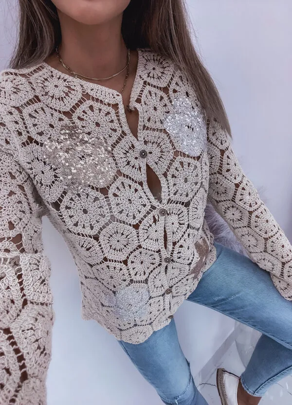 KORONKOWY SWETEREK LACE-665877