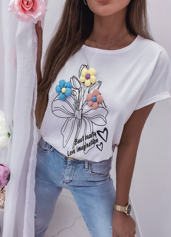 T-SHIRT W KWIATY SPRING-666917