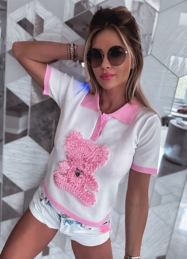 SWETERKOWA BLUZKA PINK BEAR-664815