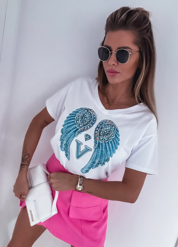 MY LUXE / T-SHIRT WINGS BLUE-677944