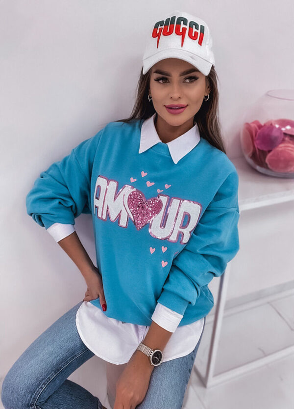 BLUZA AMOUR BLUE HEART-0