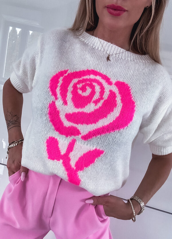 SWETER Z KRÓTKIM RĘKAWKIEM ROSES-667265