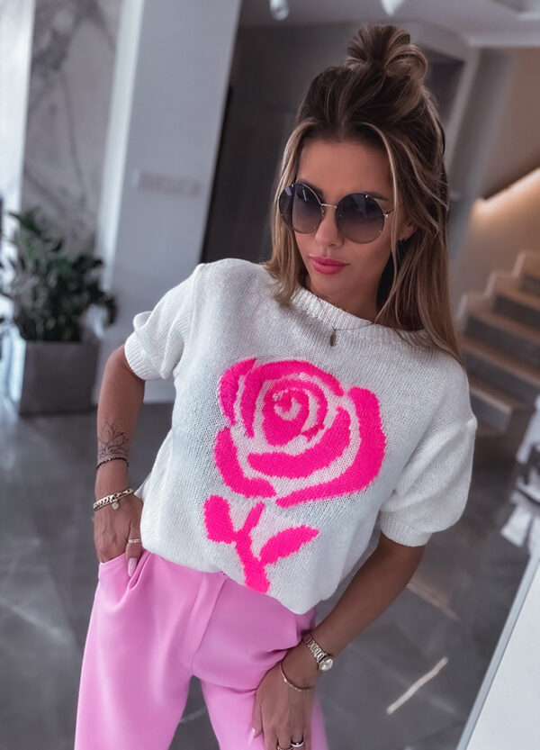 SWETER Z KRÓTKIM RĘKAWKIEM ROSES-667268