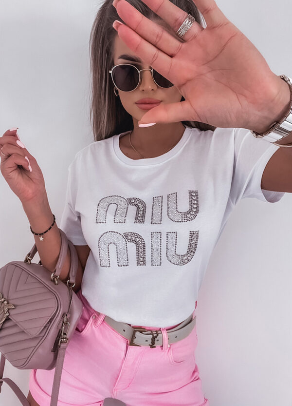 T-SHIRT Z CEKINAMI MIU-668450