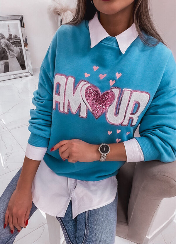 BLUZA AMOUR BLUE HEART-666631