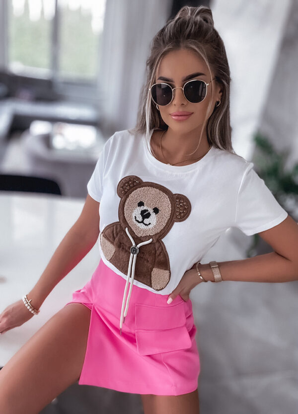 T-SHIRT Z PLUSZOWĄ APLIKACJĄ BEAR-669474