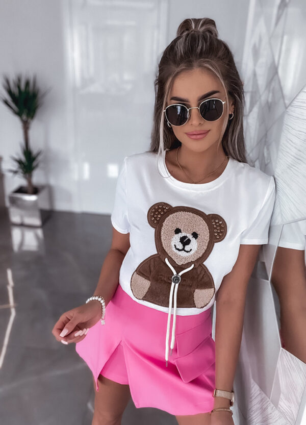 T-SHIRT Z PLUSZOWĄ APLIKACJĄ BEAR-669476