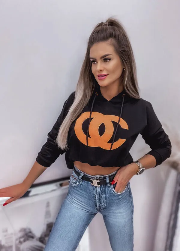 BAWEŁNIANA BLUZA Z NADRUKIEM COCO-665838