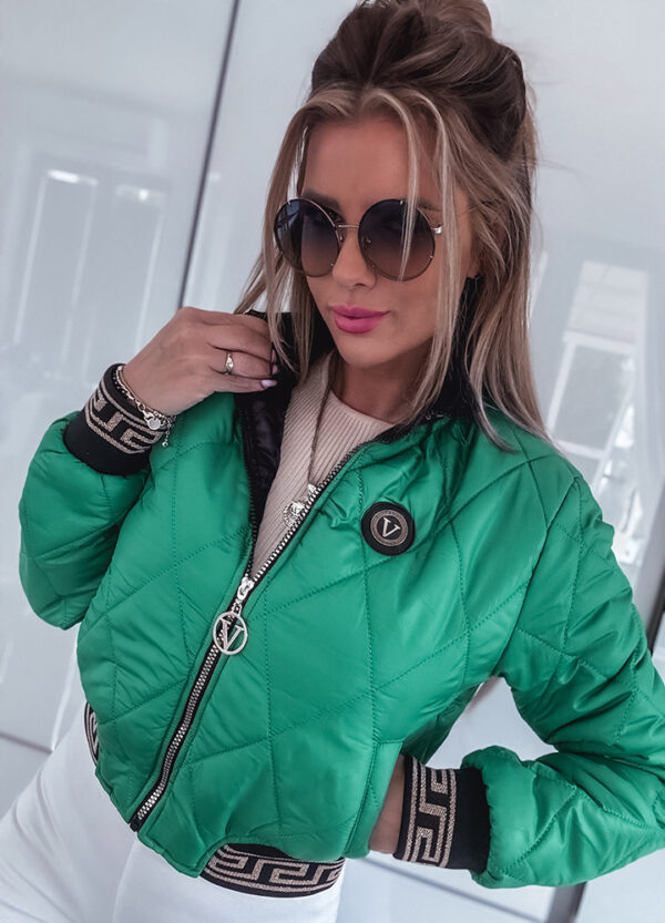 PIKOWANA KURTKA BOMBER IDALIA GREEN-671774